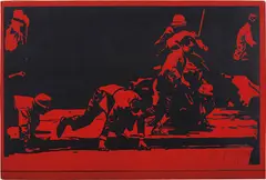 Untitled (Protest) by António Manuel de Oliveira, 1968, silkscreen inks on board, sold Nov 2013