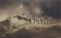 Claudio Bravo, Vista de Ávila, 1961, oil on canvas