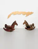 Abel Barroso Arencibia, The Rush for the Freedom Land, 1997, ink on carved wood
