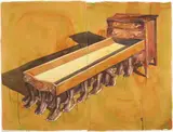 Armando Mariño, Untitled (Colonial Heritage Series), 2003, watercolor on wove paper, in 2 parts
