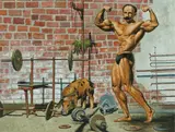 Franklin Álvarez Fortún, Proyección mental, 2002, oil on canvas