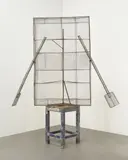 Kcho, Untitled, 1997, painted wood and metal wire