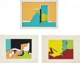 Cildo Meireles, Three works: (i) Untitled, 1985; (ii) Untitled, 1986; (iii) Untitled, 1986, silkscreen on wove paper