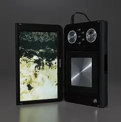Cascata (from the series Frutos Estranhos) by Rosângela Rennó, 2006, image and sound animation on portable DVD player, sold Nov 2013