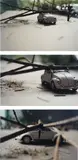 Damián Ortega, Proyecto para accidente, 2005, set of 3 chromogenic prints