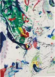 Sam Francis, Untitled, 1986, Monotype in mixed media, oil and transparent watercolor and oil-based ink, on handmade paper, the full sheet,