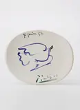 Colombe by Pablo Picasso, 1954, Unique ceramic plate painted in colors,, sold Apr 2013