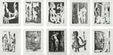 Pablo Picasso, Sable mouvant portfolio, 1966, The complete set of 10 aquatints in text by Pierre Reverdy, on Rives paper watermark LB, with full margins,