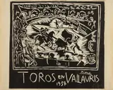 Toros en Vallauris by Pablo Picasso, 1954, Linocut, on thin wove paper, with margins,, sold Apr 2013