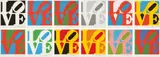 Book of Love portfolio by Robert Indiana, 1997, The complete set of 12 screenprints in colors, on A.N.W. Crestwood Museum Edition paper, with full margins, with accompa, sold Apr 2013