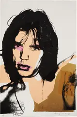 Andy Warhol, Mick Jagger, 1975, Screenprint in colors, on Arches Aquarelle paper, the full sheet,
