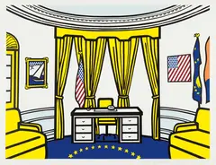 Oval Office by Roy Lichtenstein, 1992, Screenprint in colors, on wove paper, with full margins,, sold Apr 2013