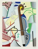 Roy Lichtenstein, Cubist Cello, 1997, Screenprint in colors, on Somerset paper, with full margins,