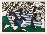 Roy Lichtenstein, Morton A. Mort, from Expressionist Woodcut series, 1980, Woodcut in colors with embossing, on Arches Cover paper, with full margins,