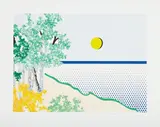 Roy Lichtenstein, Tilted, 1996, Screenprint in colors, on Coventry Rag paper, with full margins,