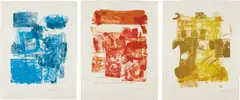 Stuntman I-III by Robert Rauschenberg, 1962, The complete set of three lithographs in colors, on Japanese paper, with full margins,, sold Apr 2013