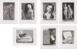 John Currin, Milestones portfolio, 2006, The complete portfolio of seven etchings with aquatint and drypoint, on Kochi NB paper, with full margins, also with title and colophon pages and original portfolio box,
