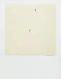 Robert Ryman, First Conversion, 2003, Relief print from linoleum and felt in white with applied carpet tacks, on aluminum panel, the full sheet,