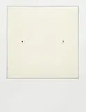 Robert Ryman, Conversion, 2003, Relief print from linoleum in white with applied carpet tacks, on aluminum panel, the full sheet,