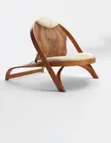 Richard Artschwager, Chair, 1987-90, Chair comprised of oak, cow hide, formica and painted steel,