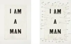 Condition Report (diptych) by Glenn Ligon, 2000, The complete set of two iris prints with screenprint ink in two parts, on wove paper, with full margins, sold Apr 2013