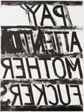 Pay Attention by Bruce Nauman, 1973, Lithograph, on Arjomari paper, the full sheet,, sold Apr 2013