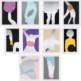 Gary Hume, The Sister Troop, 2009, The complete portfolio of ten screenprints in colours with collage and cut-out, laid down on Brushed Aluminium Mirricard on Somerset Satin paper, with full margins,