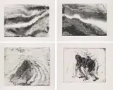 Miquel Barceló, Lanzarote series: plates 11; 42; 44; and 46, 1999-2001, Four etchings and aquatints, on Arches paper, with full margins,