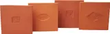 Carreaux aux Motifs: (Little Square with Face); (Oval with Horse); (Little Square with Sun); and (Lozenge with Face) by Pablo Picasso, 1971, Four red earthenware tiles with embossing,, sold Apr 2013