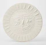 Visage Tourmenté (Tormented Face) by Pablo Picasso, 1956, White earthenware round dish,, sold Apr 2013