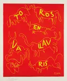 Toros en Vallauris by Pablo Picasso, 1960, Linocut in colors, on Arches paper, with full margins,, sold Apr 2013