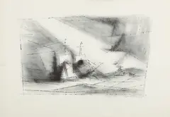 Off the Coast by Lyonel Feininger, 1951, Lithograph, on wove paper, with full margins,, sold Apr 2013