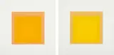 I-S LXX a; and I-S LXX b by Josef Albers, 1970, Two screenprints in colours, on German Etching paper, with full margins,, sold Apr 2013