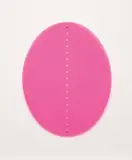 Portrait d'Antonin Artaud by Lucio Fontana, 1968, Rhodoïd oval plaque in pink with perforations,, sold Apr 2013