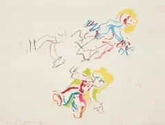Composition for Lisa by Willem de Kooning, 1984, Lithograph in colors, on wove paper, the full sheet,, sold Apr 2013