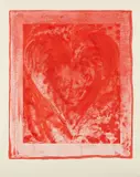 Jim Dine, Five Cardinal Reds on Top of Each Other