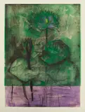 Jim Dine, Lavender Band, from Manhattan Flowers series, 1999, Screenprint, photogravure, etching and aquatint in colors with abrasion and hand-coloring, on Hahnemühle paper, with full margins,