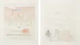 David Hockney, Parade; and The Buzzing of the Blue Guitar from The Blue Guitar Suite, 1976, Two hard and soft ground etchings in colors, on Inveresh mould made paper, with full margins,