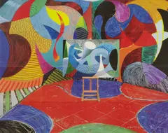 Painted Environment III by David Hockney, 1993, Laser print in colors, on 16 sheets of wove paper, the full sheets, mounted to archival board (as issued),, sold Apr 2013