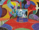 David Hockney, Painted Environment III, 1993, Laser print in colors, on 16 sheets of wove paper, the full sheets, mounted to archival board (as issued),