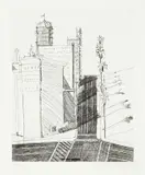 Wayne Thiebaud, Hotel Corner, 1979/1998, Etching with drypoint, on wove paper, with full margins,