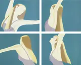 Alex Katz, Night: William Dunas Dance 1-4/Pamela, 1983, The complete set of four lithographs in colors, on Arches Cover paper, the full sheets,