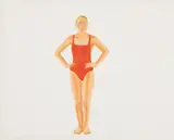 Swimmer by Alex Katz, 1991, Woodcut in colors, on Echizen Kozo paper, with full margins,, sold Apr 2013