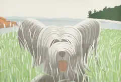 Alex Katz, Dog at Ducktrap, 1976, Lithograph in colors, on Arches Cover paper, the full sheet,