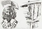Untitled (inside the bookcase...) by Raymond Pettibon, 2007, Lithograph, on Somerset textured paper, the full sheet,, sold Apr 2013