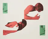 Man and Woman, Uncoupled Embraces and Kissers (No more sin), from A Suite of Five Lithographs for Tristram Shandy by John Baldessari, 1988, Lithograph in colors, on T.H. Saunders Waterford paper, with full margins,, sold Apr 2013