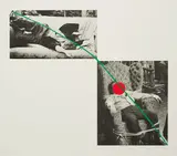 Man Collapsed on Sofa; Man Tied to Chair (a fix'd inflexible sorrow), from A Suite of Five Lithographs for Tristram Shandy by John Baldessari, 1988, Lithograph in colors, on T.H. Saunders Waterford paper, with full margins,, offered Apr 2013