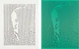 EK; and EK/Green by Ellsworth Kelly, 1989-1990, Two lithographs (one in colors), on Arches 88 paper, with full margins and the full sheet,, offered Apr 2013