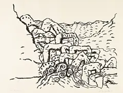 Sea Group by Philip Guston, 1983, Lithograph, on Arches Cover paper, with full margins,, sold Apr 2013