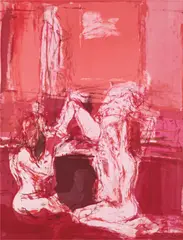 Footsie by Cecily Brown, 2000, Lithograph in colors, on Somerset Textured paper, the full sheet,, sold Apr 2013